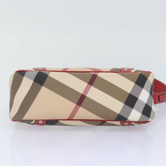 BURBERRY Nova Check Shoulder Bag PVC Beige Silver Auth 93825 - Picture 5 of 16